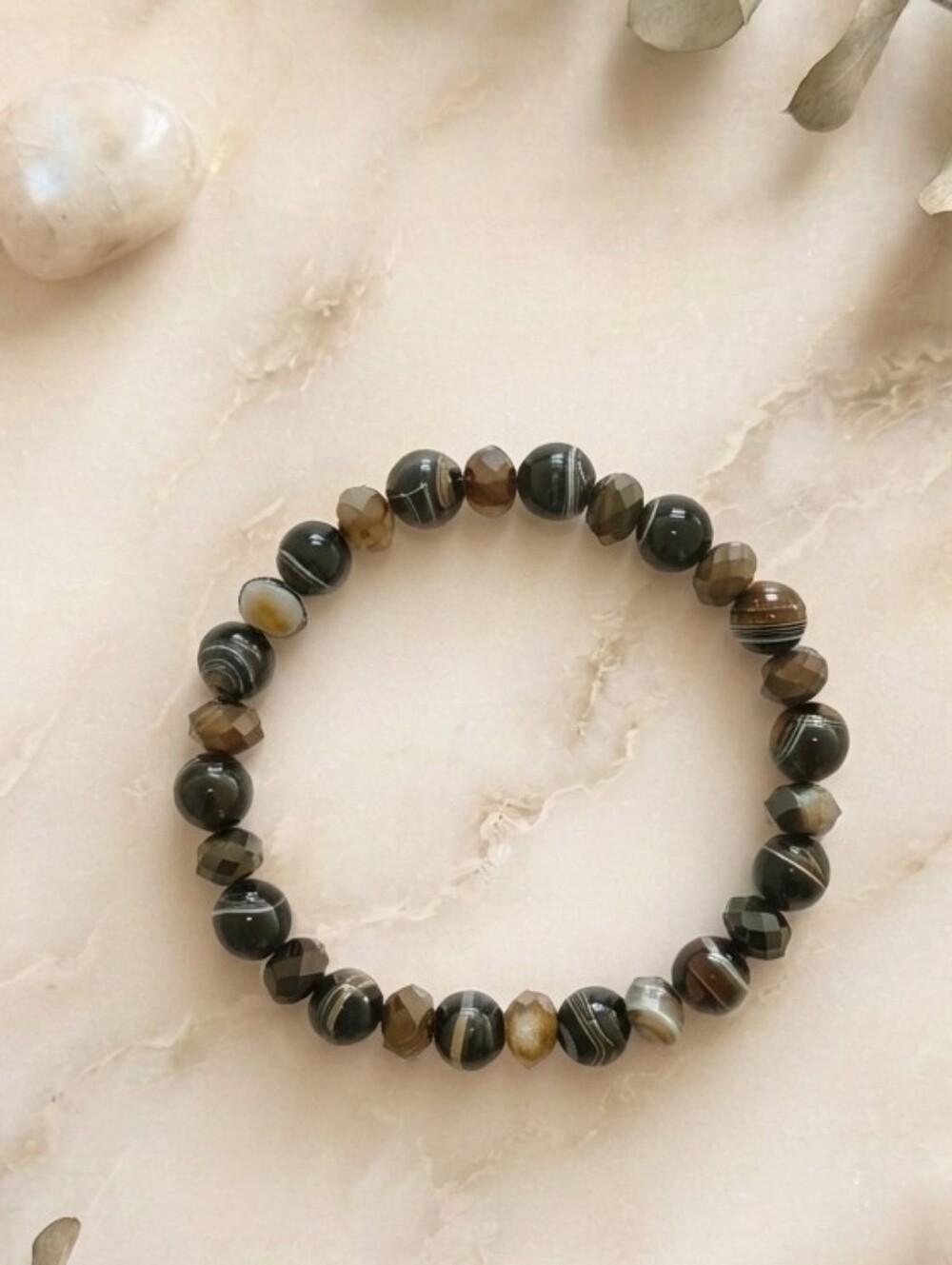 Tuxedo/Striped Agate Bracelet